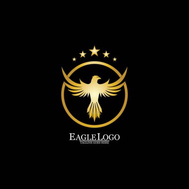 Daire çizimi olan altın kartal