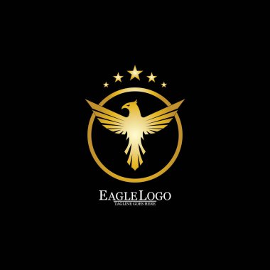 Daire çizimi olan altın kartal