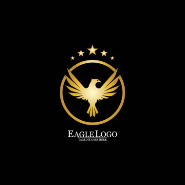 Daire çizimi olan altın kartal