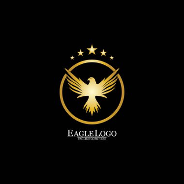 Daire çizimi olan altın kartal