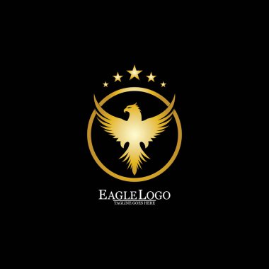 Daire çizimi olan altın kartal