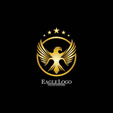 Daire çizimi olan altın kartal