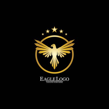 Daire çizimi olan altın kartal