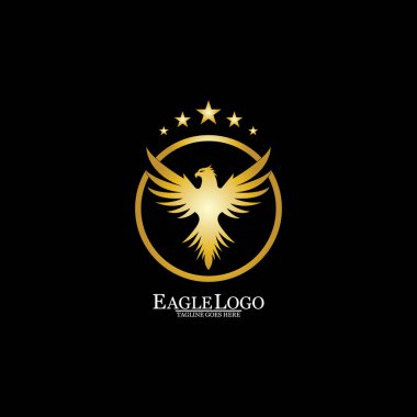 Daire çizimi olan altın kartal