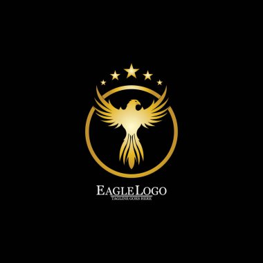 Daire çizimi olan altın kartal