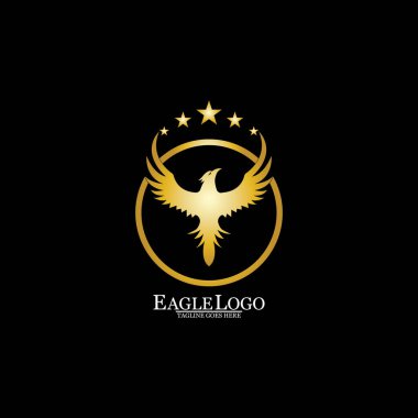 Daire çizimi olan altın kartal