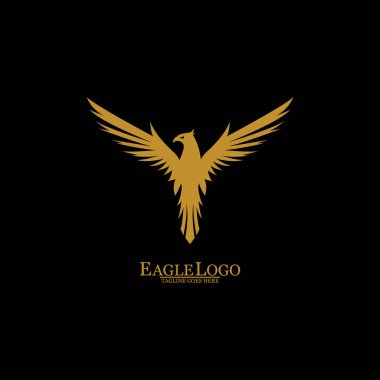 Altın Kartal Siyah Arkaplan, Vektör, Görüntü