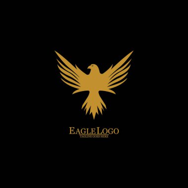 Altın Kartal Siyah Arkaplan, Vektör, Görüntü