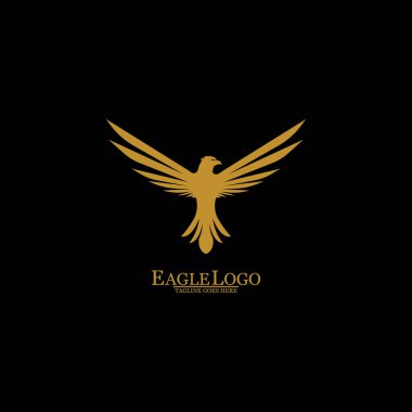 Altın Kartal Siyah Arkaplan, Vektör, Görüntü