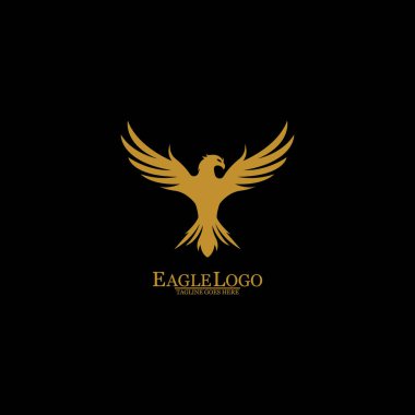Altın Kartal Siyah Arkaplan, Vektör, Görüntü