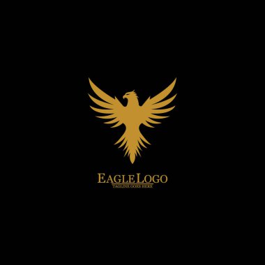 Altın Kartal Siyah Arkaplan, Vektör, Görüntü
