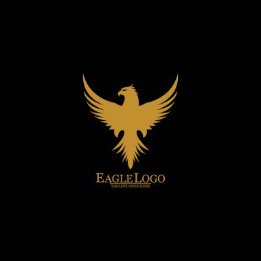 Altın Kartal Siyah Arkaplan, Vektör, Görüntü