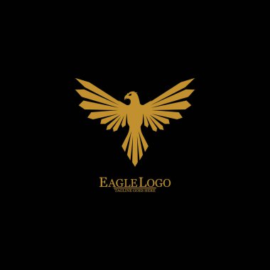 Altın Kartal Siyah Arkaplan, Vektör, Görüntü