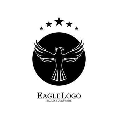 Kartal simgesi logo tasarım vektör şablonu