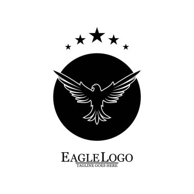 Kartal simgesi logo tasarım vektör şablonu