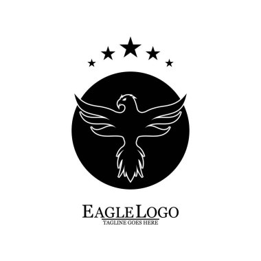 Kartal simgesi logo tasarım vektör şablonu