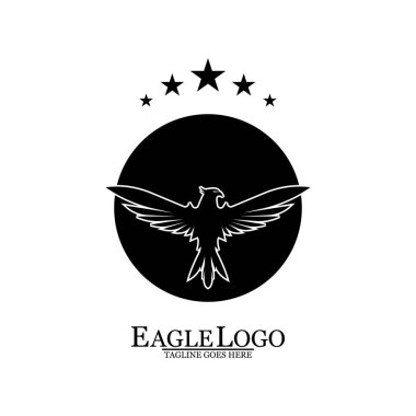 Kartal simgesi logo tasarım vektör şablonu