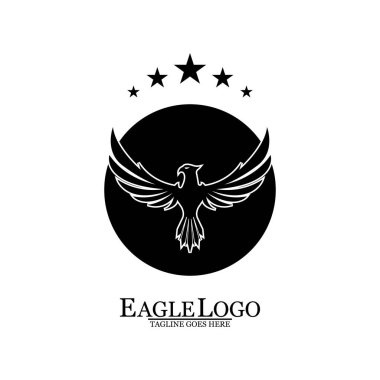 Kartal simgesi logo tasarım vektör şablonu