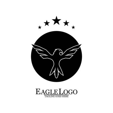 Kartal simgesi logo tasarım vektör şablonu