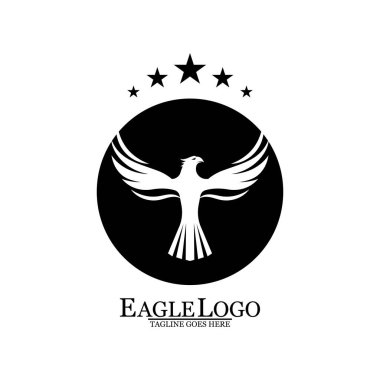 Kartal simgesi logo tasarım vektör şablonu