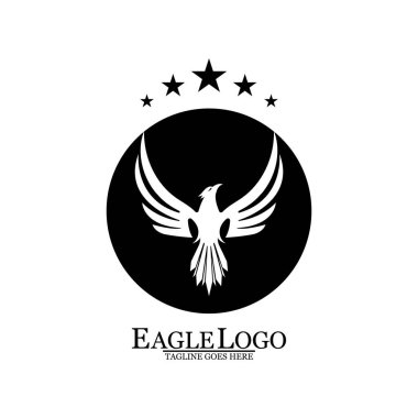 Kartal simgesi logo tasarım vektör şablonu