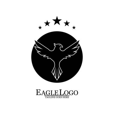 Kartal simgesi logo tasarım vektör şablonu