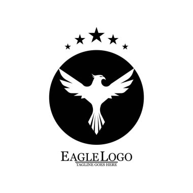 Kartal simgesi logo tasarım vektör şablonu