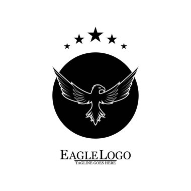 Kartal simgesi logo tasarım vektör şablonu