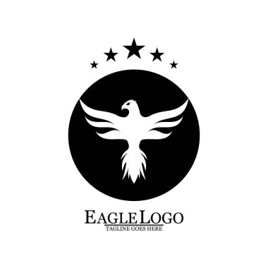 Kartal simgesi logo tasarım vektör şablonu