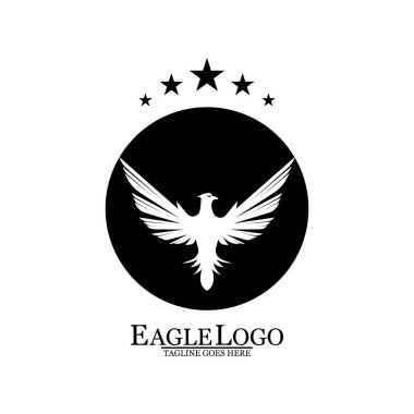 Kartal simgesi logo tasarım vektör şablonu