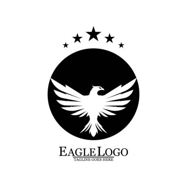 Kartal simgesi logo tasarım vektör şablonu