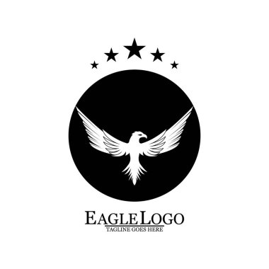 Kartal simgesi logo tasarım vektör şablonu