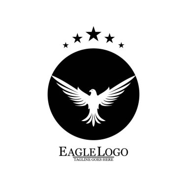 Kartal simgesi logo tasarım vektör şablonu