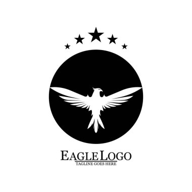 Kartal simgesi logo tasarım vektör şablonu