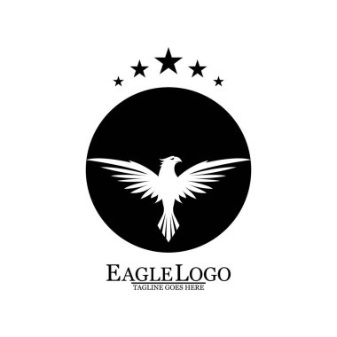 Kartal simgesi logo tasarım vektör şablonu