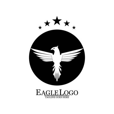 Kartal simgesi logo tasarım vektör şablonu