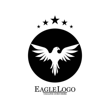 Kartal simgesi logo tasarım vektör şablonu