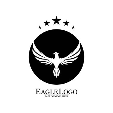 Kartal simgesi logo tasarım vektör şablonu