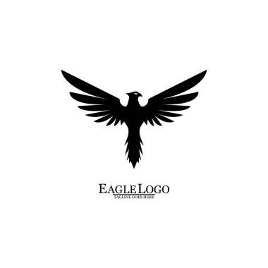 Kartal simgesi logo tasarım vektör şablonu