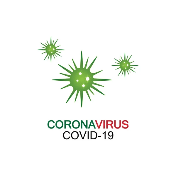Virus Coronavirus Batteri Germi Microbi Isolati Fondo Bianco Illustrazione Dell — Vettoriale Stock