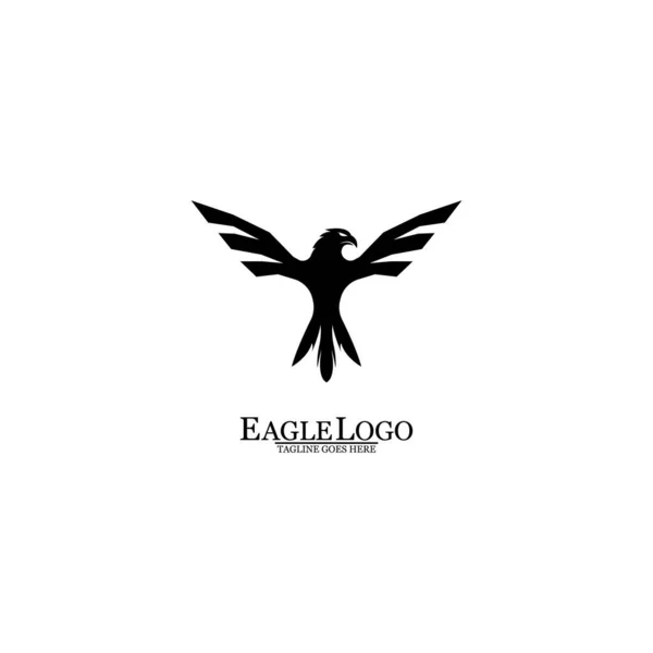 Águila Icono Logotipo Diseño Vector Plantilla — Vector de stock