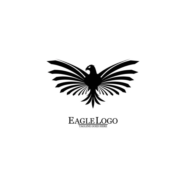 Águila Icono Logotipo Diseño Vector Plantilla — Vector de stock