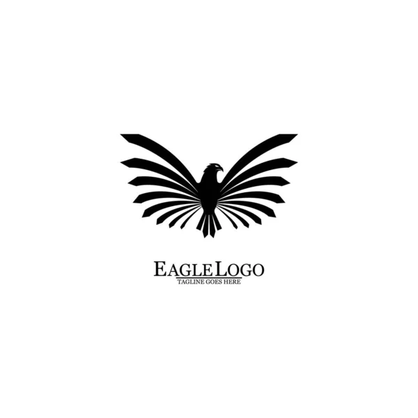 Águila Icono Logotipo Diseño Vector Plantilla — Vector de stock