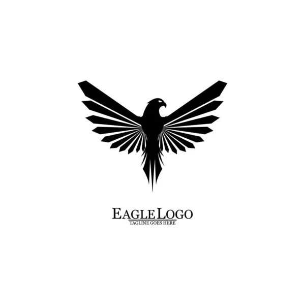 Águila Icono Logotipo Diseño Vector Plantilla — Vector de stock