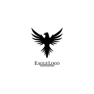 Kartal simgesi logo tasarım vektör şablonu