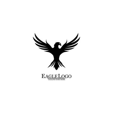 Kartal simgesi logo tasarım vektör şablonu