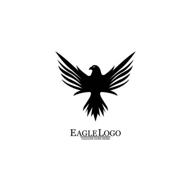 Kartal simgesi logo tasarım vektör şablonu
