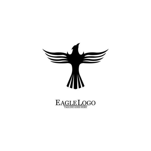 Águila Icono Logotipo Diseño Vector Plantilla — Vector de stock