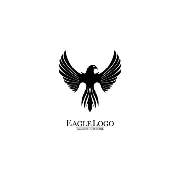 Águila Icono Logotipo Diseño Vector Plantilla — Vector de stock
