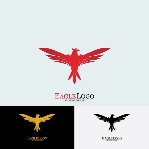 Falcon Eagle Bird Logo Modèle Icône Vectorielle — Image vectorielle